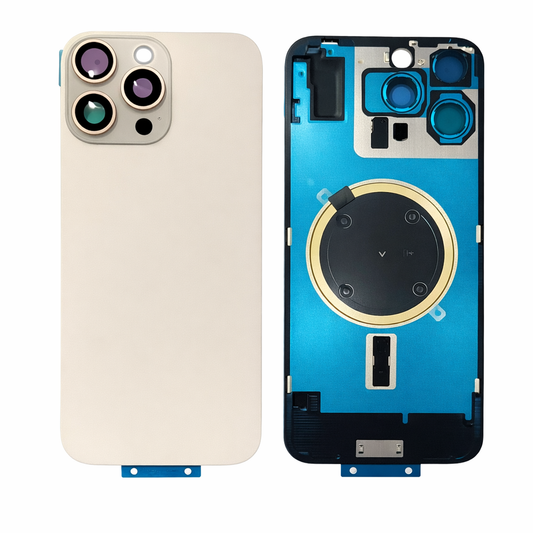 iPhone 16 Pro Back Glass with Camera Lens Frame + MagSafe Magnet (SELCECT COLOURS) (Copy)