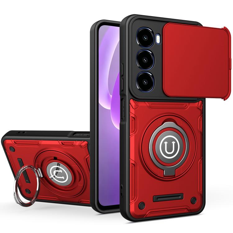 Sliding Camshield Holder Magnetic Phone Case, For itel A100C 4G, For itel A100 4G, For itel City 100