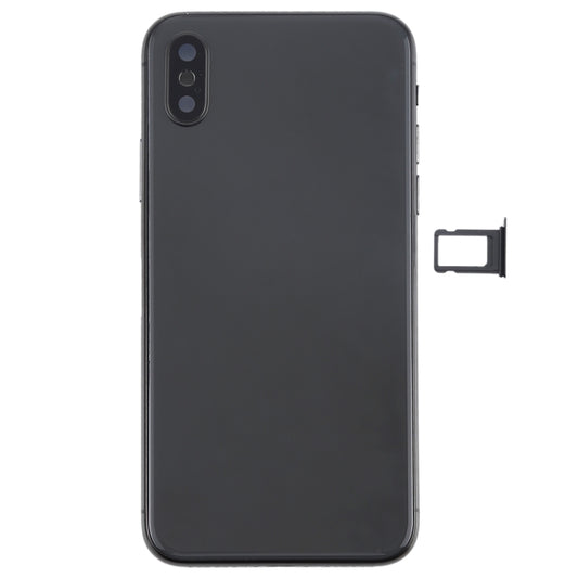 Battery Back Cover Assembly with Side Keys & Wireless Charging Module & Volume Button Flex Cable & Card Tray for iPhone X, For iPhone X (Charging Module), For iPhone X (Full Assembly)
