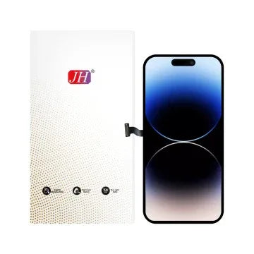 iPhone 14 LCD screen replacement part with packaging, front view, Canada