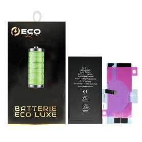 iPhone 14 Max replacement battery kit with internal battery, adhesive strips, and packaging