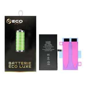 iPhone 14 Plus replacement battery kit with packaging and installation adhesive strips