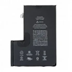 iPhone 15 Pro Max replacement battery showing official markings and connector tab