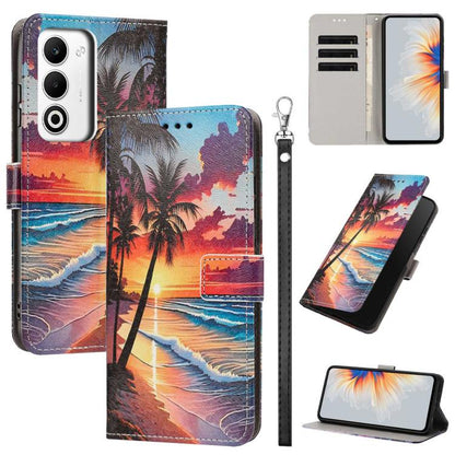 Painted Pattern Vegan Leather Phone Case with Strap, For OPPO Reno15 F Global, For OPPO Reno15 Pro Max 5G Global, For OPPO A6x 4G, For OPPO Reno15 Pro 5G Global, For OPPO Reno15 5G Global, For OPPO F31 5G/A6 Pro 4G/5G Global                            ...