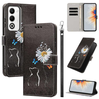 Painted Pattern Vegan Leather Phone Case with Strap, For OPPO Reno15 F Global, For OPPO Reno15 Pro Max 5G Global, For OPPO A6x 4G, For OPPO Reno15 Pro 5G Global, For OPPO Reno15 5G Global, For OPPO F31 5G/A6 Pro 4G/5G Global                            ...