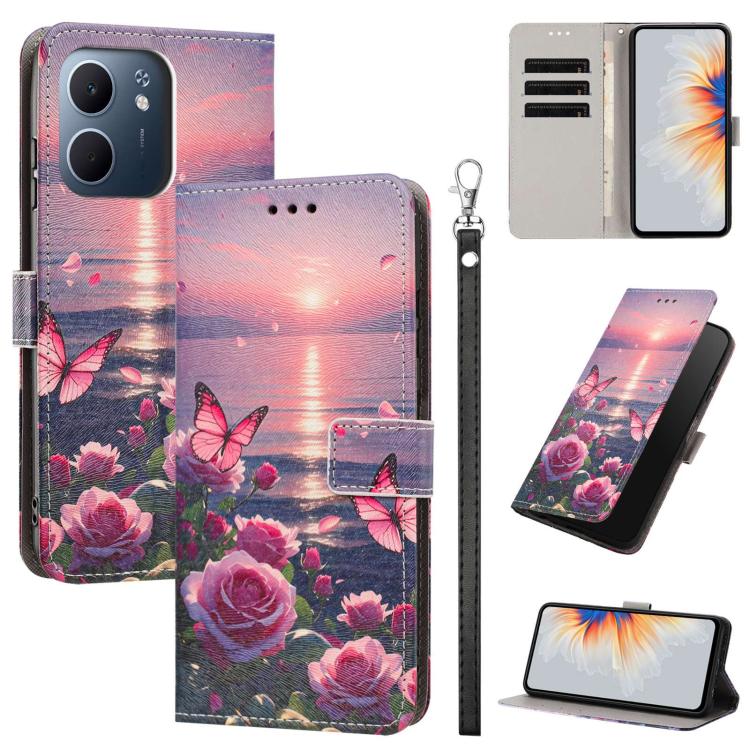 Painted Pattern Vegan Leather Phone Case with Strap, For OPPO Reno15 F Global, For OPPO Reno15 Pro Max 5G Global, For OPPO A6x 4G, For OPPO Reno15 Pro 5G Global, For OPPO Reno15 5G Global, For OPPO F31 5G/A6 Pro 4G/5G Global                            ...