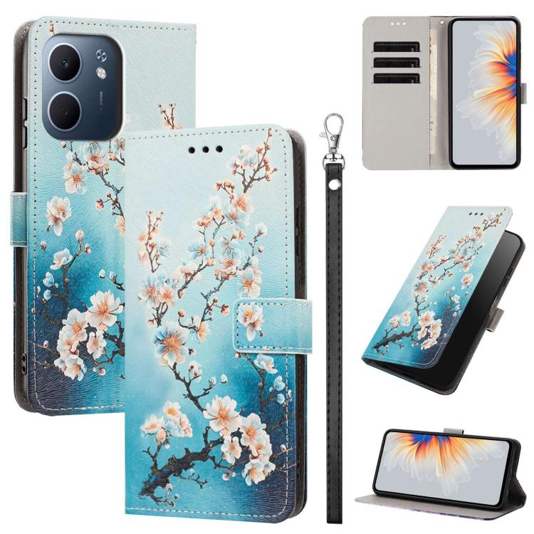 Painted Pattern Vegan Leather Phone Case with Strap, For OPPO Reno15 F Global, For OPPO Reno15 Pro Max 5G Global, For OPPO A6x 4G, For OPPO Reno15 Pro 5G Global, For OPPO Reno15 5G Global, For OPPO F31 5G/A6 Pro 4G/5G Global                            ...