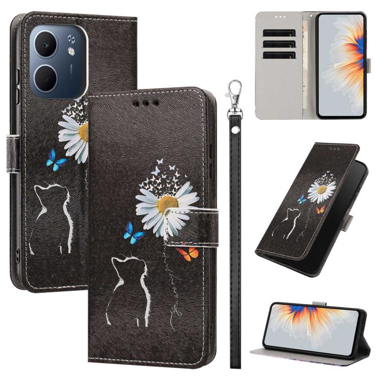 Painted Pattern Vegan Leather Phone Case with Strap, For OPPO Reno15 F Global, For OPPO Reno15 Pro Max 5G Global, For OPPO A6x 4G, For OPPO Reno15 Pro 5G Global, For OPPO Reno15 5G Global, For OPPO F31 5G/A6 Pro 4G/5G Global                            ...