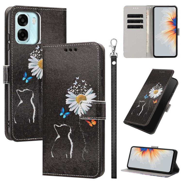 Painted Pattern Vegan Leather Phone Case with Strap, For OPPO Reno15 F Global, For OPPO Reno15 Pro Max 5G Global, For OPPO A6x 4G, For OPPO Reno15 Pro 5G Global, For OPPO Reno15 5G Global, For OPPO F31 5G/A6 Pro 4G/5G Global                            ...