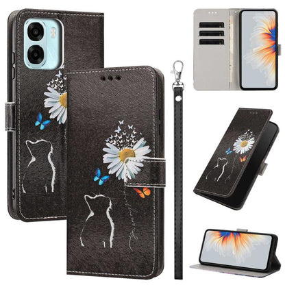 Painted Pattern Vegan Leather Phone Case with Strap, For OPPO Reno15 F Global, For OPPO Reno15 Pro Max 5G Global, For OPPO A6x 4G, For OPPO Reno15 Pro 5G Global, For OPPO Reno15 5G Global, For OPPO F31 5G/A6 Pro 4G/5G Global                            ...