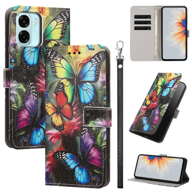 Painted Pattern Vegan Leather Phone Case with Strap, For OPPO Reno15 F Global, For OPPO Reno15 Pro Max 5G Global, For OPPO A6x 4G, For OPPO Reno15 Pro 5G Global, For OPPO Reno15 5G Global, For OPPO F31 5G/A6 Pro 4G/5G Global                            ...