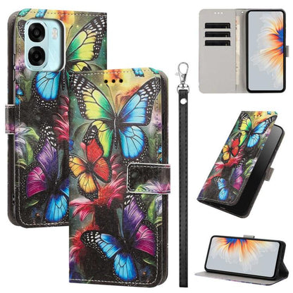 Painted Pattern Vegan Leather Phone Case with Strap, For OPPO Reno15 F Global, For OPPO Reno15 Pro Max 5G Global, For OPPO A6x 4G, For OPPO Reno15 Pro 5G Global, For OPPO Reno15 5G Global, For OPPO F31 5G/A6 Pro 4G/5G Global                            ...