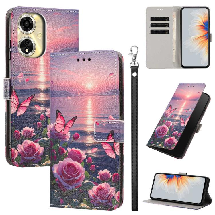 Painted Pattern Vegan Leather Phone Case with Strap, For OPPO Reno15 F Global, For OPPO Reno15 Pro Max 5G Global, For OPPO A6x 4G, For OPPO Reno15 Pro 5G Global, For OPPO Reno15 5G Global, For OPPO F31 5G/A6 Pro 4G/5G Global                            ...