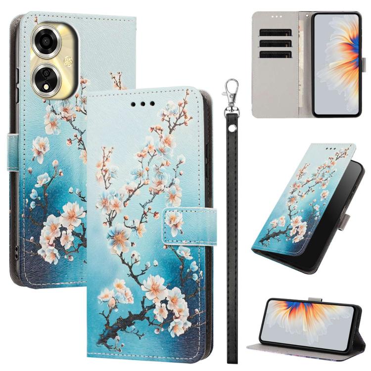 Painted Pattern Vegan Leather Phone Case with Strap, For OPPO Reno15 F Global, For OPPO Reno15 Pro Max 5G Global, For OPPO A6x 4G, For OPPO Reno15 Pro 5G Global, For OPPO Reno15 5G Global, For OPPO F31 5G/A6 Pro 4G/5G Global                            ...