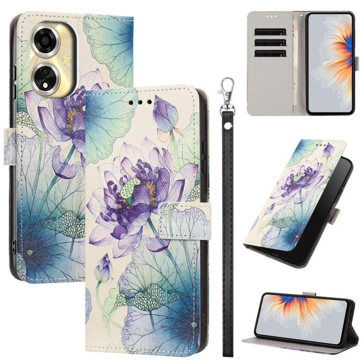 Painted Pattern Vegan Leather Phone Case with Strap, For OPPO Reno15 F Global, For OPPO Reno15 Pro Max 5G Global, For OPPO A6x 4G, For OPPO Reno15 Pro 5G Global, For OPPO Reno15 5G Global, For OPPO F31 5G/A6 Pro 4G/5G Global                            ...
