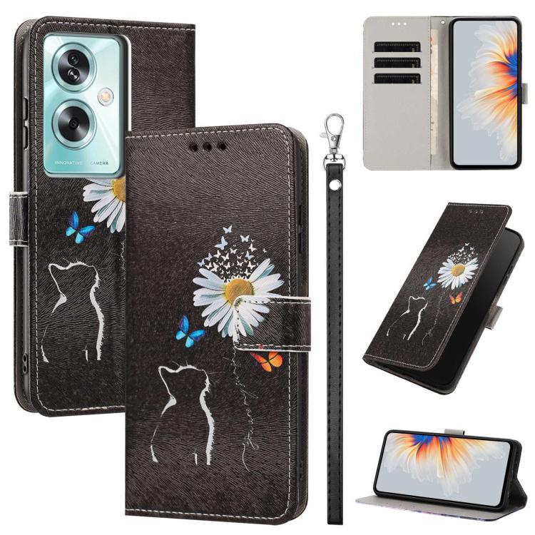 Painted Pattern Vegan Leather Phone Case with Strap, For OPPO Reno15 F Global, For OPPO Reno15 Pro Max 5G Global, For OPPO A6x 4G, For OPPO Reno15 Pro 5G Global, For OPPO Reno15 5G Global, For OPPO F31 5G/A6 Pro 4G/5G Global                            ...