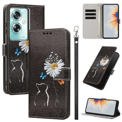 Painted Pattern Vegan Leather Phone Case with Strap, For OPPO Reno15 F Global, For OPPO Reno15 Pro Max 5G Global, For OPPO A6x 4G, For OPPO Reno15 Pro 5G Global, For OPPO Reno15 5G Global, For OPPO F31 5G/A6 Pro 4G/5G Global                            ...