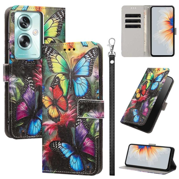 Painted Pattern Vegan Leather Phone Case with Strap, For OPPO Reno15 F Global, For OPPO Reno15 Pro Max 5G Global, For OPPO A6x 4G, For OPPO Reno15 Pro 5G Global, For OPPO Reno15 5G Global, For OPPO F31 5G/A6 Pro 4G/5G Global                            ...