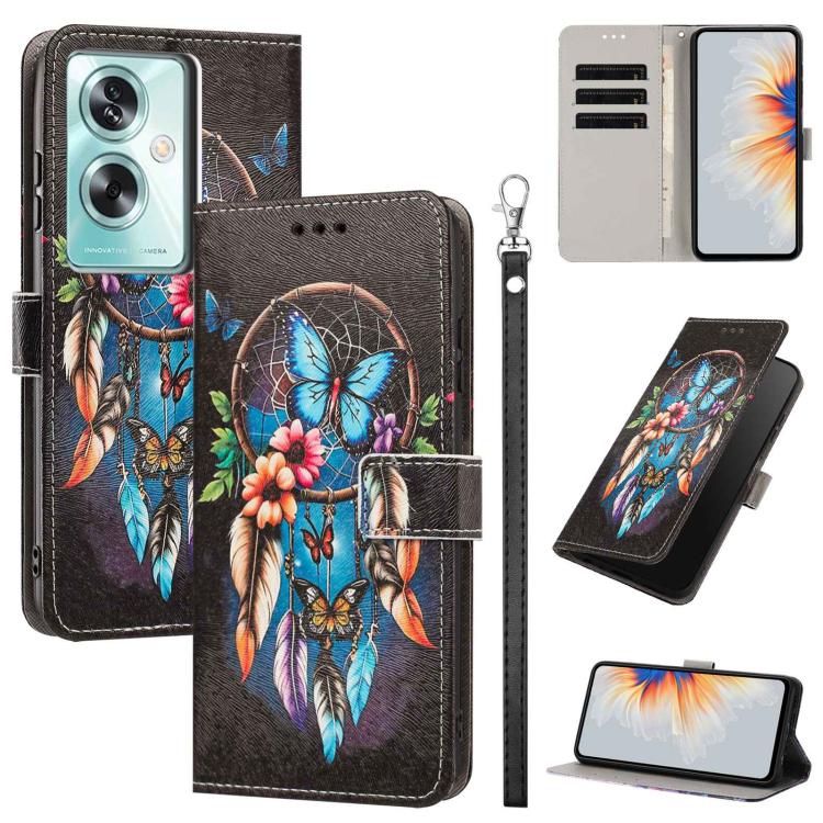 Painted Pattern Vegan Leather Phone Case with Strap, For OPPO Reno15 F Global, For OPPO Reno15 Pro Max 5G Global, For OPPO A6x 4G, For OPPO Reno15 Pro 5G Global, For OPPO Reno15 5G Global, For OPPO F31 5G/A6 Pro 4G/5G Global                            ...