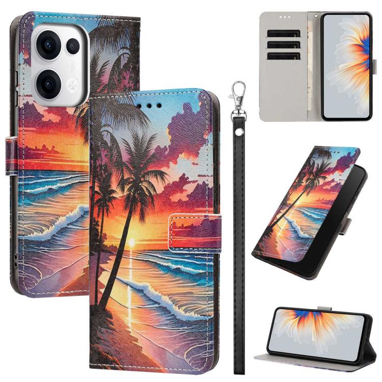 Painted Pattern Vegan Leather Phone Case with Strap, For OPPO Reno15 F Global, For OPPO Reno15 Pro Max 5G Global, For OPPO A6x 4G, For OPPO Reno15 Pro 5G Global, For OPPO Reno15 5G Global, For OPPO F31 5G/A6 Pro 4G/5G Global                            ...