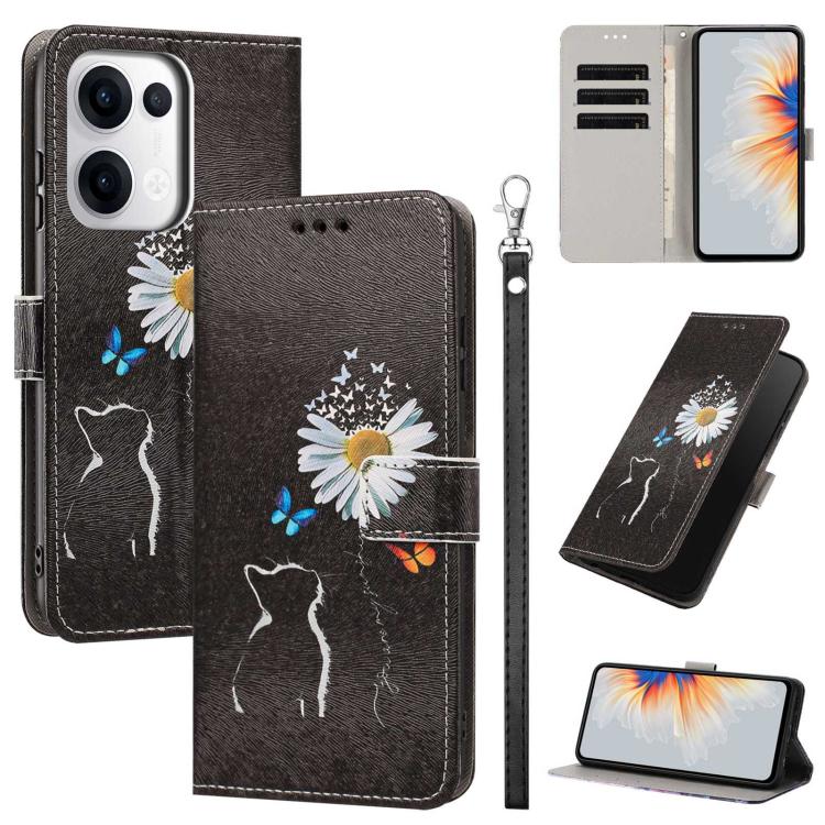 Painted Pattern Vegan Leather Phone Case with Strap, For OPPO Reno15 F Global, For OPPO Reno15 Pro Max 5G Global, For OPPO A6x 4G, For OPPO Reno15 Pro 5G Global, For OPPO Reno15 5G Global, For OPPO F31 5G/A6 Pro 4G/5G Global                            ...