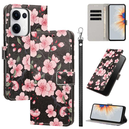 Painted Pattern Vegan Leather Phone Case with Strap, For OPPO Reno15 F Global, For OPPO Reno15 Pro Max 5G Global, For OPPO A6x 4G, For OPPO Reno15 Pro 5G Global, For OPPO Reno15 5G Global, For OPPO F31 5G/A6 Pro 4G/5G Global                            ...
