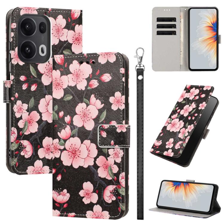 Painted Pattern Vegan Leather Phone Case with Strap, For OPPO Reno15 F Global, For OPPO Reno15 Pro Max 5G Global, For OPPO A6x 4G, For OPPO Reno15 Pro 5G Global, For OPPO Reno15 5G Global, For OPPO F31 5G/A6 Pro 4G/5G Global                            ...