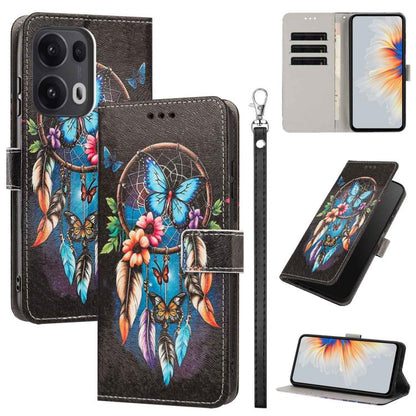 Painted Pattern Vegan Leather Phone Case with Strap, For OPPO Reno15 F Global, For OPPO Reno15 Pro Max 5G Global, For OPPO A6x 4G, For OPPO Reno15 Pro 5G Global, For OPPO Reno15 5G Global, For OPPO F31 5G/A6 Pro 4G/5G Global                            ...