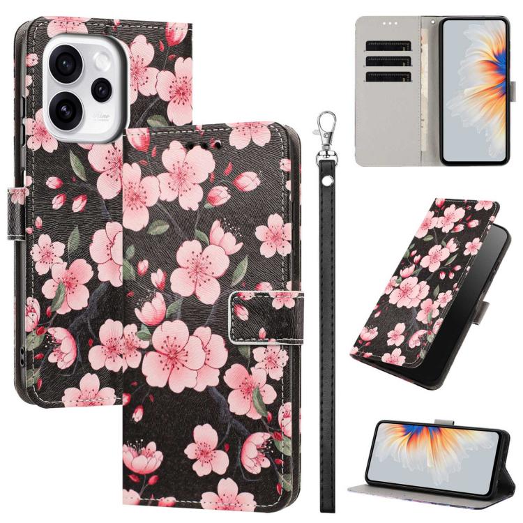 Painted Pattern Vegan Leather Phone Case with Strap, For OPPO Reno15 F Global, For OPPO Reno15 Pro Max 5G Global, For OPPO A6x 4G, For OPPO Reno15 Pro 5G Global, For OPPO Reno15 5G Global, For OPPO F31 5G/A6 Pro 4G/5G Global                            ...