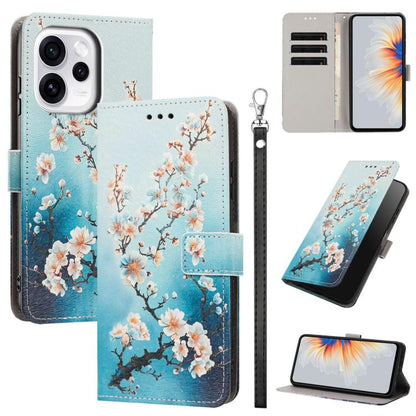 Painted Pattern Vegan Leather Phone Case with Strap, For OPPO Reno15 F Global, For OPPO Reno15 Pro Max 5G Global, For OPPO A6x 4G, For OPPO Reno15 Pro 5G Global, For OPPO Reno15 5G Global, For OPPO F31 5G/A6 Pro 4G/5G Global                            ...