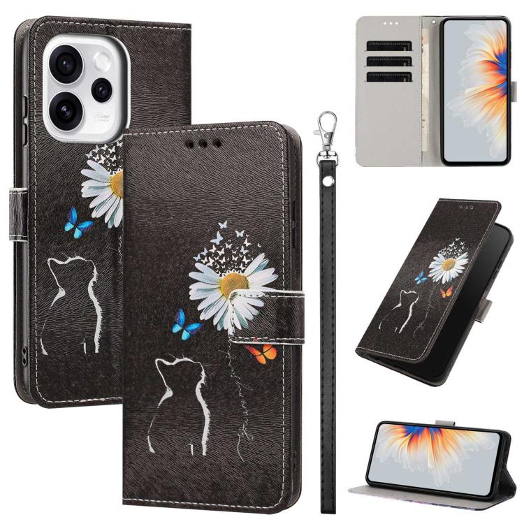 Painted Pattern Vegan Leather Phone Case with Strap, For OPPO Reno15 F Global, For OPPO Reno15 Pro Max 5G Global, For OPPO A6x 4G, For OPPO Reno15 Pro 5G Global, For OPPO Reno15 5G Global, For OPPO F31 5G/A6 Pro 4G/5G Global                            ...