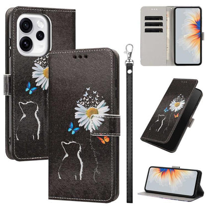 Painted Pattern Vegan Leather Phone Case with Strap, For OPPO Reno15 F Global, For OPPO Reno15 Pro Max 5G Global, For OPPO A6x 4G, For OPPO Reno15 Pro 5G Global, For OPPO Reno15 5G Global, For OPPO F31 5G/A6 Pro 4G/5G Global                            ...