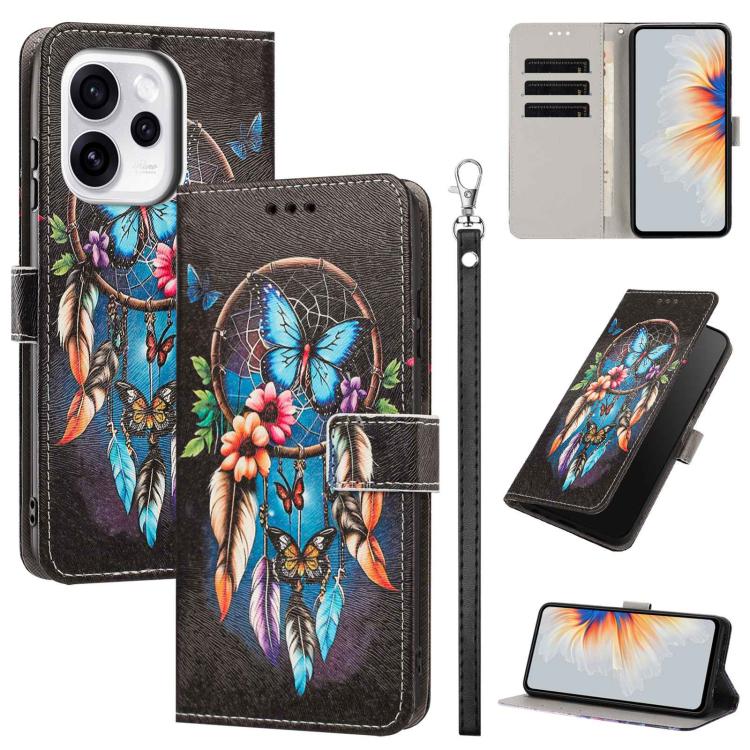 Painted Pattern Vegan Leather Phone Case with Strap, For OPPO Reno15 F Global, For OPPO Reno15 Pro Max 5G Global, For OPPO A6x 4G, For OPPO Reno15 Pro 5G Global, For OPPO Reno15 5G Global, For OPPO F31 5G/A6 Pro 4G/5G Global                            ...