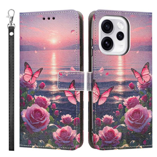 Painted Pattern Vegan Leather Phone Case with Strap, For OPPO Reno15 F Global, For OPPO Reno15 Pro Max 5G Global, For OPPO A6x 4G, For OPPO Reno15 Pro 5G Global, For OPPO Reno15 5G Global, For OPPO F31 5G/A6 Pro 4G/5G Global                            ...