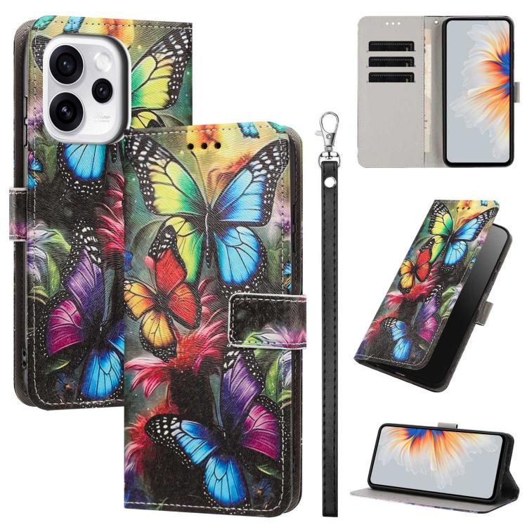 Painted Pattern Vegan Leather Phone Case with Strap, For OPPO Reno15 F Global, For OPPO Reno15 Pro Max 5G Global, For OPPO A6x 4G, For OPPO Reno15 Pro 5G Global, For OPPO Reno15 5G Global, For OPPO F31 5G/A6 Pro 4G/5G Global                            ...