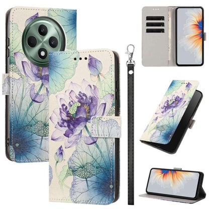 Painted Pattern Vegan Leather Phone Case with Strap, For OPPO A5 Pro 5G/4G, For OPPO Reno13 F 4G/5G Global/13F S, For OPPO Reno12 F 5G, For OPPO Reno12 Pro Global, For OPPO Reno12 Global, For OPPO A60 4G Global, For OPPO Reno11 F Global/F25 Pro 5G Glob...