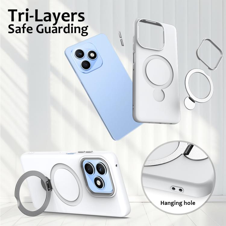Gen1.5 Pivot Ring Holder TPU Hybrid PC Phone Case, For Honor X8d 4G, For Honor X9d / X70 5G / Magic8 Lite, For Honor 400 Smart / X7d