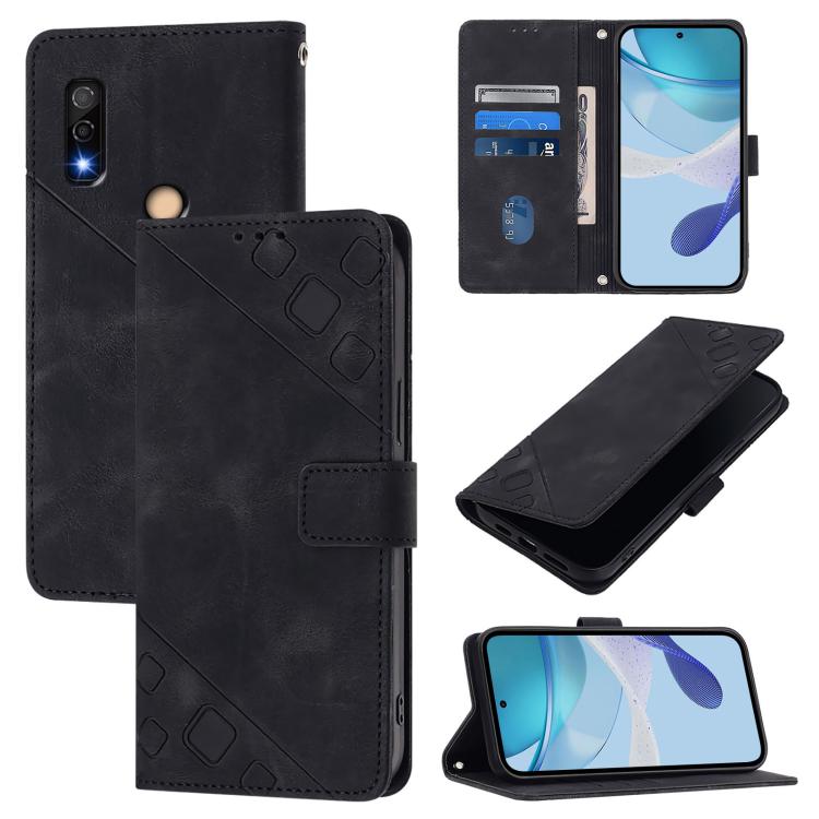 Skin Feel Embossed Leather Phone Case, For Fujitsu Arrows We3