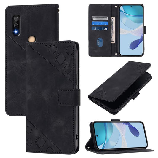 Skin Feel Embossed Leather Phone Case, For Fujitsu Arrows We3
