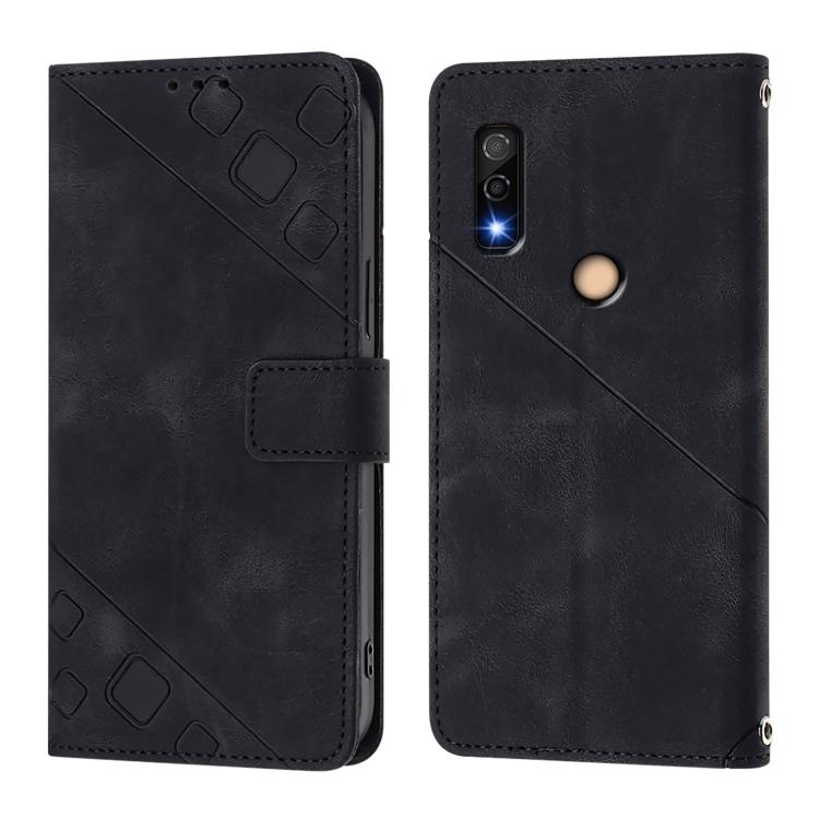 Skin Feel Embossed Leather Phone Case, For Fujitsu Arrows We3