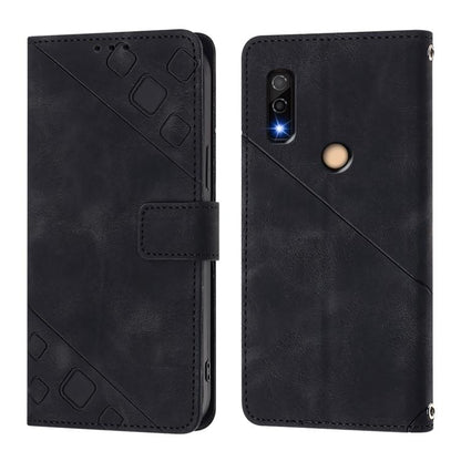 Skin Feel Embossed Leather Phone Case, For Fujitsu Arrows We3