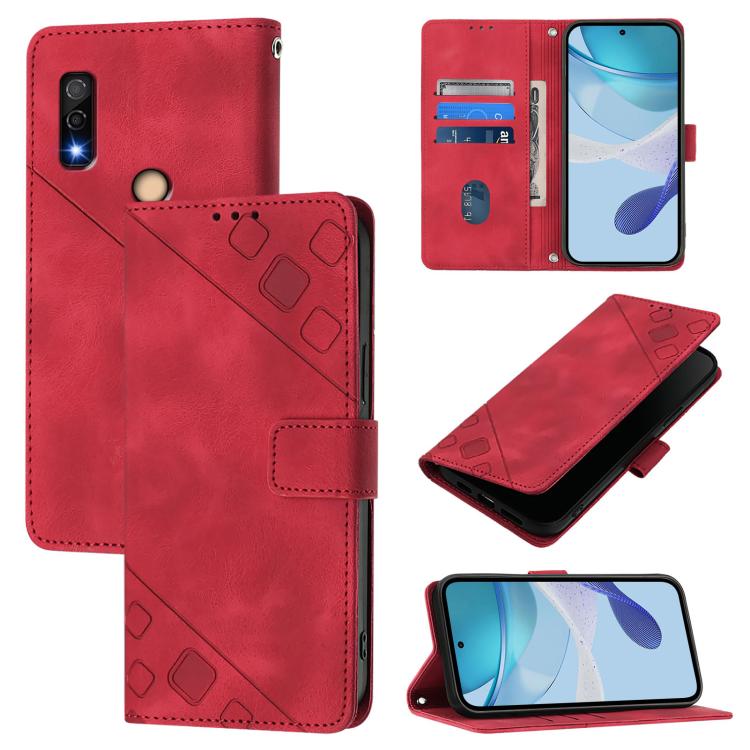 Skin Feel Embossed Leather Phone Case, For Fujitsu Arrows We3