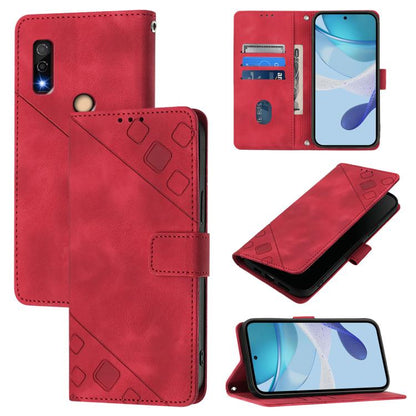 Skin Feel Embossed Leather Phone Case, For Fujitsu Arrows We3