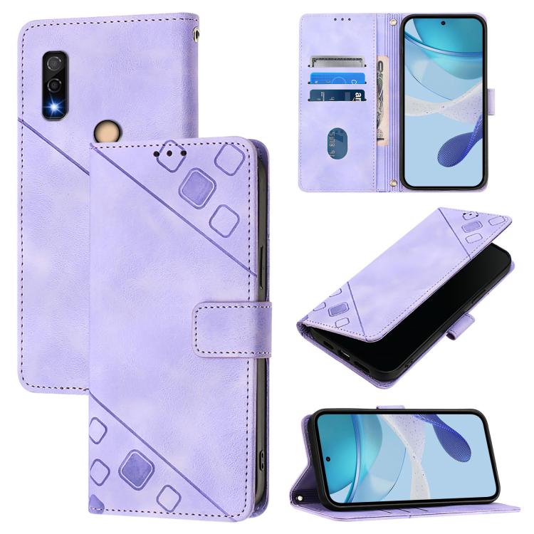 Skin Feel Embossed Leather Phone Case, For Fujitsu Arrows We3