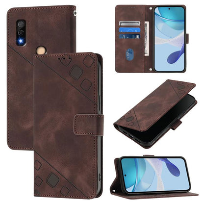 Skin Feel Embossed Leather Phone Case, For Fujitsu Arrows We3