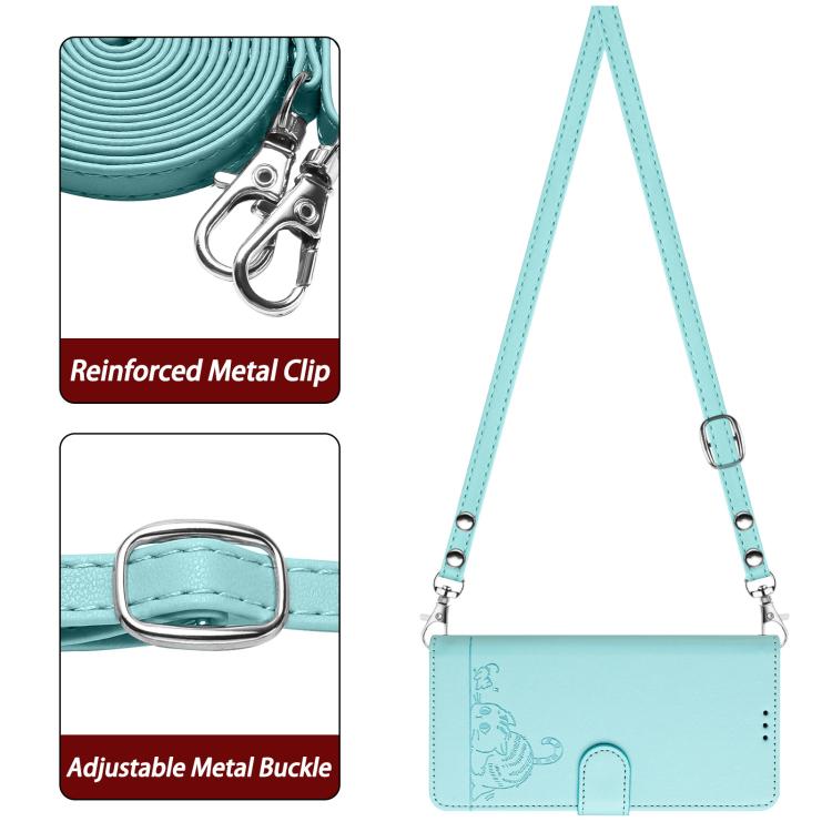 Cat Rat Embossed Pattern RFID Leather Phone Case with Lanyard, For Fujitsu Arrows We3