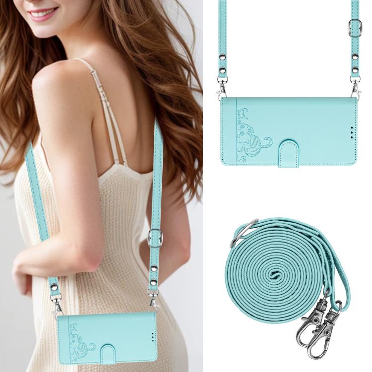 Cat Rat Embossed Pattern RFID Leather Phone Case with Lanyard, For Fujitsu Arrows We3