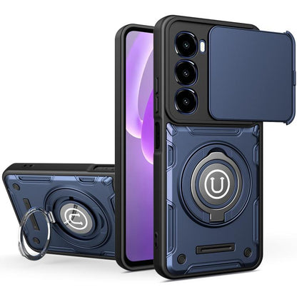 Sliding Camshield Holder Magnetic Phone Case, For itel A100C 4G, For itel A100 4G, For itel City 100