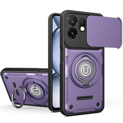 Sliding Camshield Holder Magnetic Phone Case, For itel A100C 4G, For itel A100 4G, For itel City 100