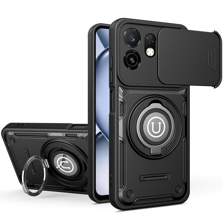 Sliding Camshield Holder Magnetic Phone Case, For itel A100C 4G, For itel A100 4G, For itel City 100